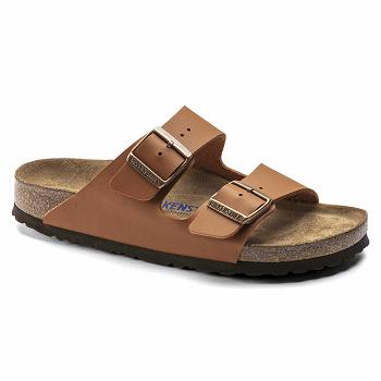Dámské Arizona Birkenstock Soft Footbed Birko Flor Hnědé | CZ 91MQZ